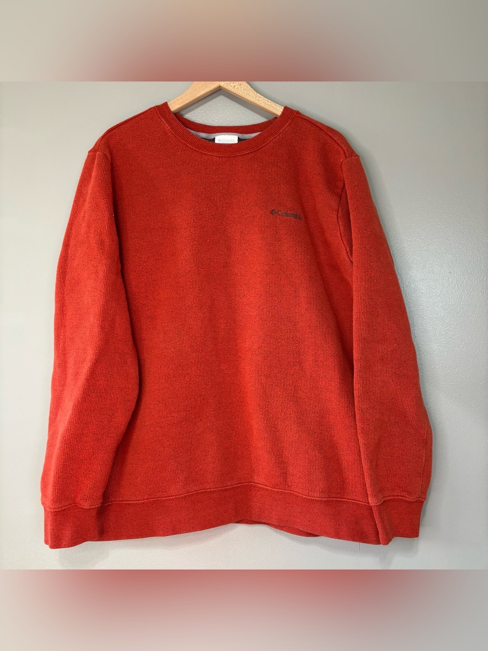 Columbia XL Orange Crewneck Sweatshirt Pullover